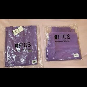 NWT FIGS SCRUB SET LILAC DAWN